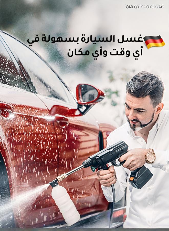 Lithium-ion Battery High-Pressure Car Washer Car Washer Set,Cordless Pressure Washer Gun Set, 48V,12000mah High Pressure Car Pump, Wireless Household Wash Tool, Water Spray Gun, Portable Vehicle Cleaning Machine Set, Black - Image 1